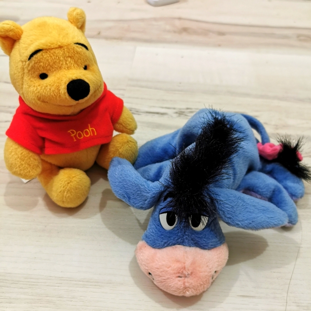 Little Pooh Disney Winnie the Pooh and Eeyore Plush Toy Set - Yellow and…